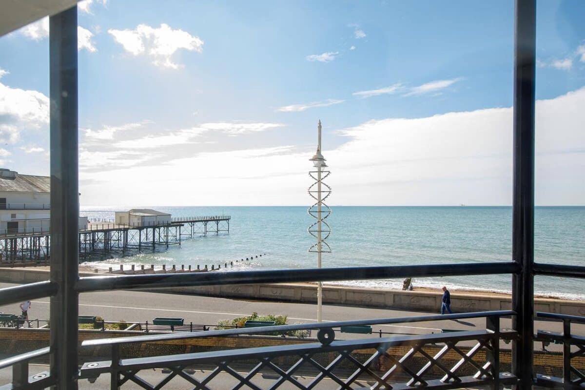 Panoramic Sea Views In Beachfront Apt W Balcony Bognor Regis Esterno foto